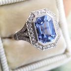 Art Deco-Style Blue Ring