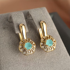 Turquoise Sunburst Earrings