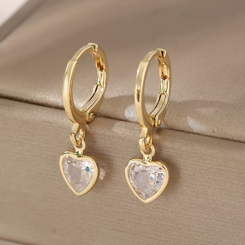 Heart Earrings in Three Colours