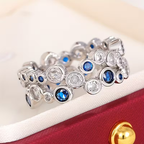 Sapphire-Look Orbit Ring