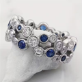 Sapphire-Look Orbit Ring