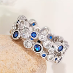 Sapphire-Look Orbit Ring