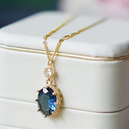 Sapphire-Look Regency Necklace
