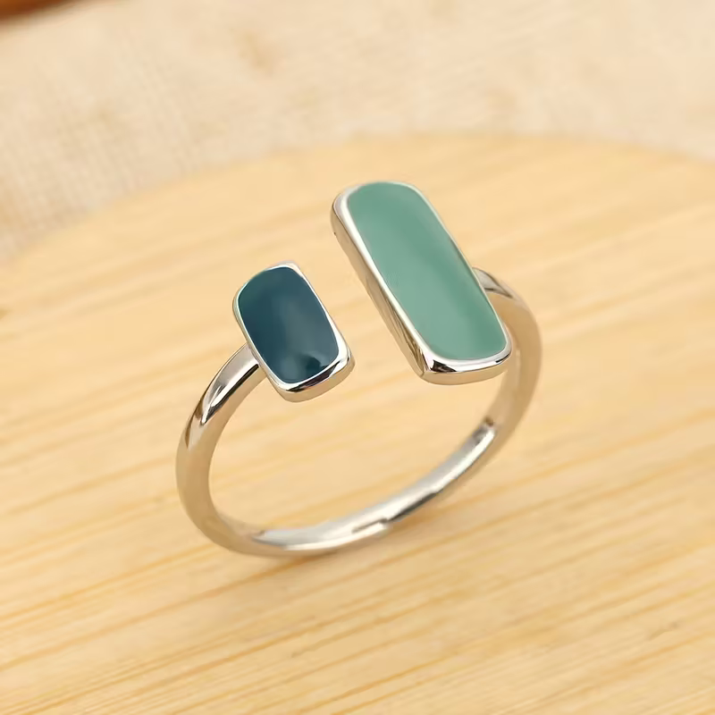 Two-Tone Bar Ring