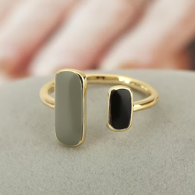 Two-Tone Bar Ring