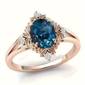 Blue Bloom Statement Ring