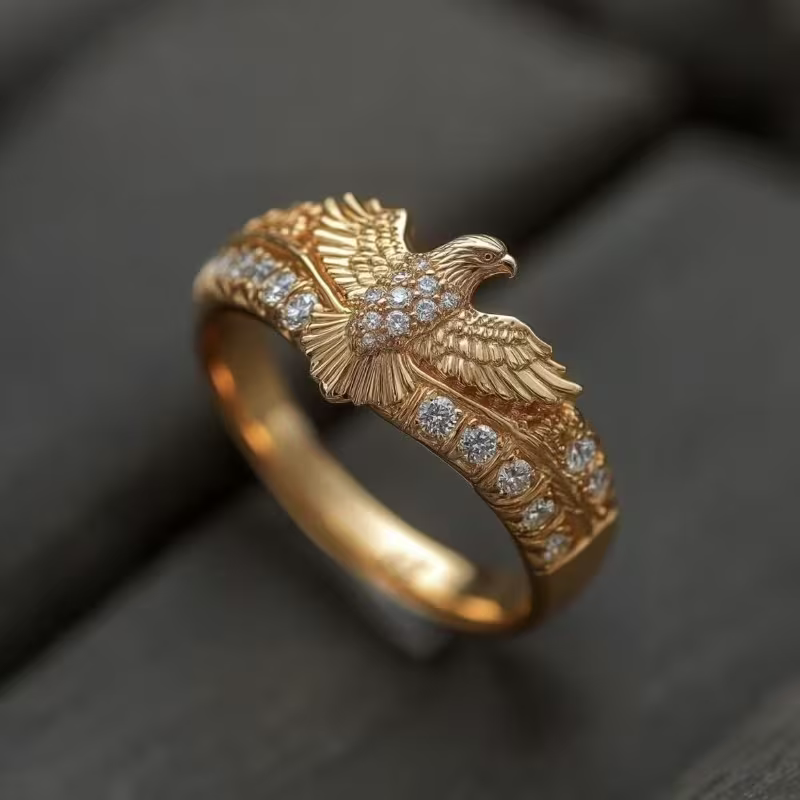 Goudkleurige adelaarsring