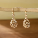 Boho Filigree Teardrop Earrings