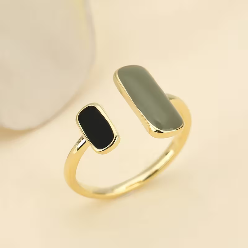 Two-Tone Bar Ring