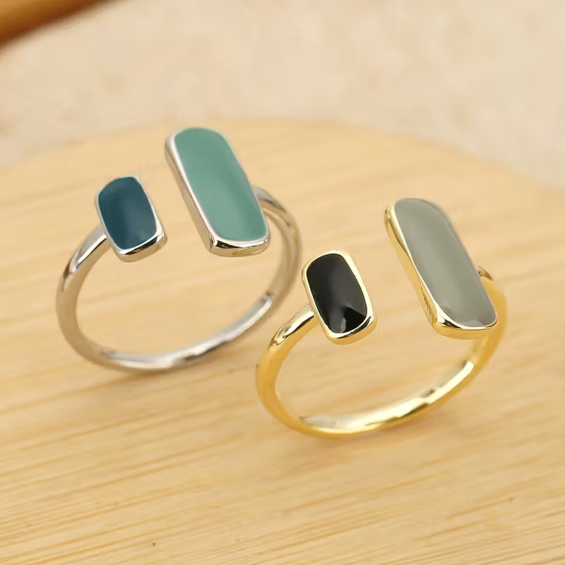 Two-Tone Bar Ring