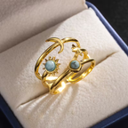 Celestial Turquoise Triple-Band Ring