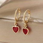 Heart Earrings in Three Colours