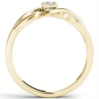 Goudkleurige belofte-ring met knoop