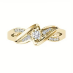 Goudkleurige belofte-ring met knoop
