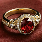 Crimson Halo Ring