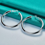 Silver-Tone Glow Hoop Earrings