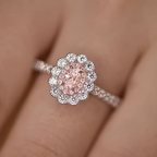 Blush Pink Halo Ring