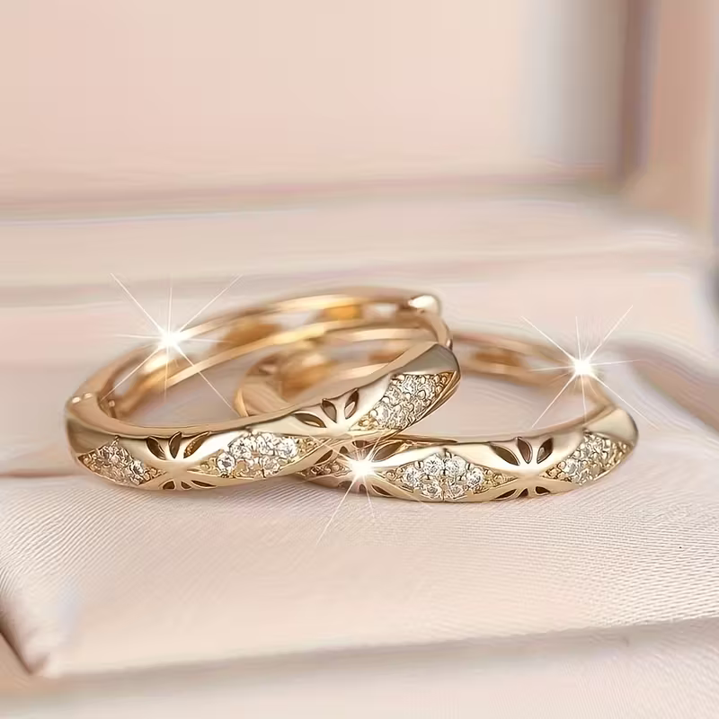 Gold-Tone Bloom Earrings