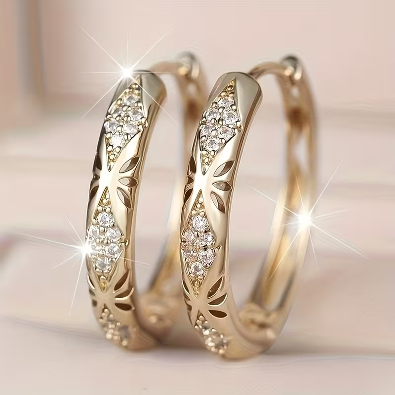 Gold-Tone Bloom Earrings