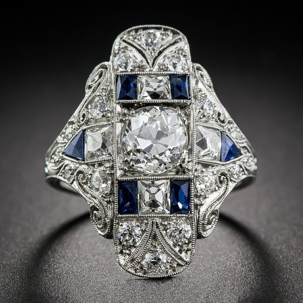 Vintage-Style Zirconia Silver-Tone Ring in Three Stone Colours