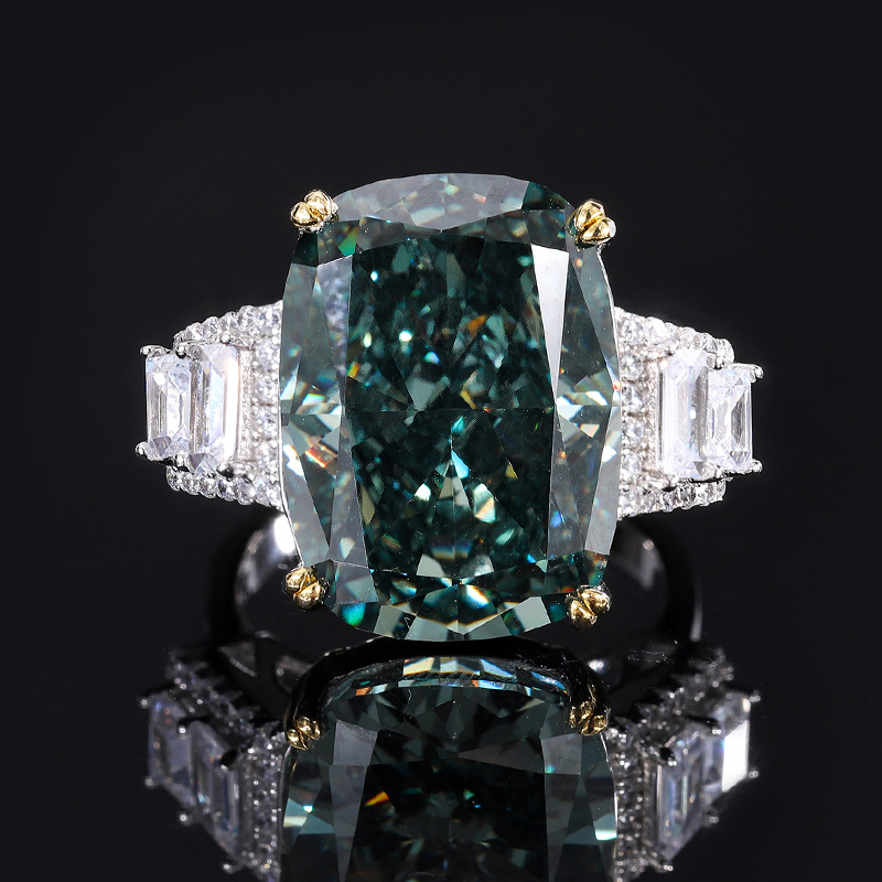 Vintage-Style Cosmic Crystal Ring in Sterling Silver