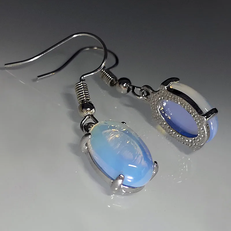 Vintage-Style Blue Moon Crystal Earrings