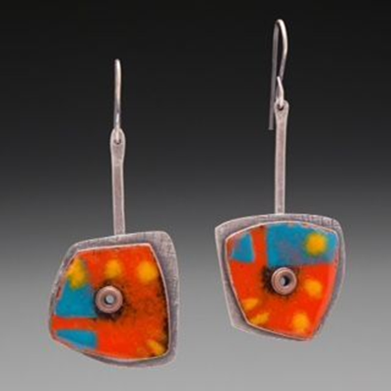 Vintage-Style Acrylic Dangle Earrings
