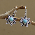 Vintage-Style Blue Stone Mandala Earrings