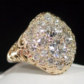 Vintage-Style Bright Round Ring