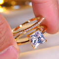 Vintage-Style Brilliant Ring Set