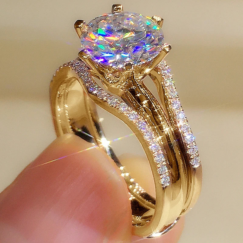 Vintage-Style Colourful Sparkling Ring Set