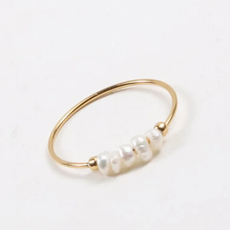 Vintage-Style Baroque Pearl Gold-Tone Ring