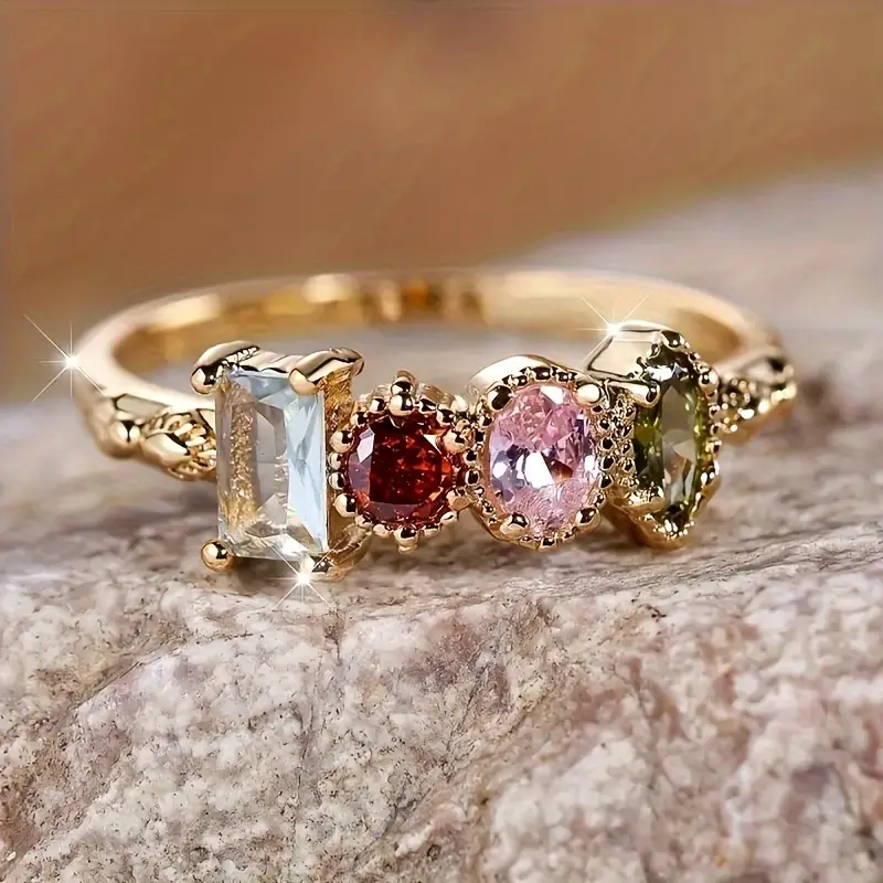 Vintage-Style Gold-Tone Floral Ring