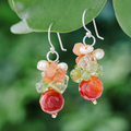 Vintage-Style Stone Dangle Earrings in Three Colours