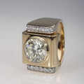Vintage-Style Gold-Tone Bright Seal Ring