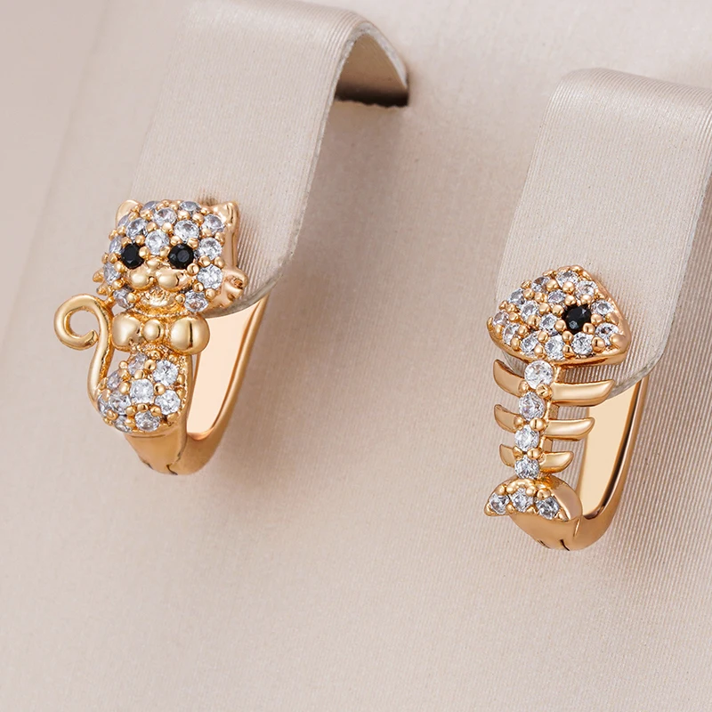 Cat and Fish Earrings