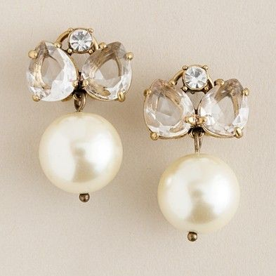 Brincos Laço com Cristais e Pérola Estilo Vintage