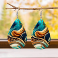 Vintage-Style Colourful Chromatic Drop Earrings