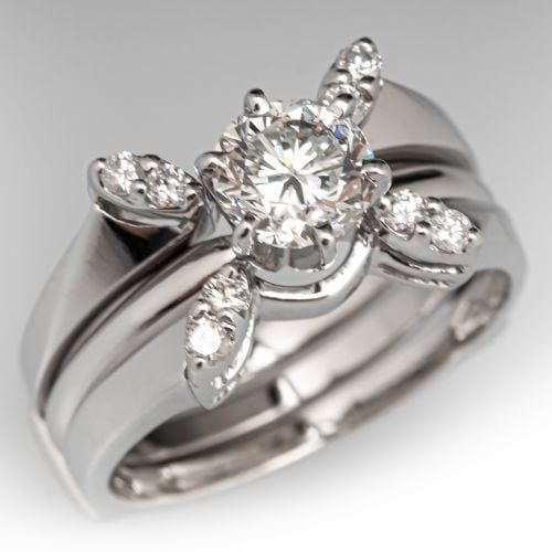 Vintage-Style Silver-Tone Crystal Zirconia Ring