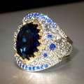 Vintage-Style Bright Zirconia Seal Ring