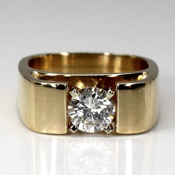 Vintage-Style Inlaid Zirconia Gold-Tone Open Ring