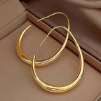 Antique-Style Hoop Earrings in Two Metal Tones