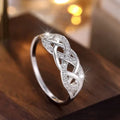 Vintage-Style Spiral Bright Silver-Tone Ring