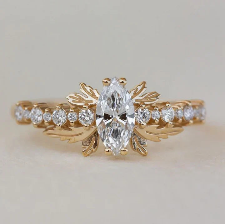 Vintage-Style Starlight Zirconia Gold-Tone Ring