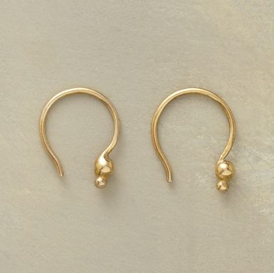 Vintage-Style Gold-Tone Open Wire Hook Earrings