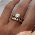 Vintage-Style Zirconia Gold-Tone Ring Set