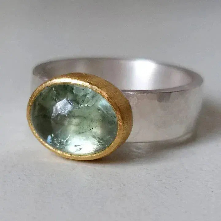 Handmade Vintage-Style Green Ring