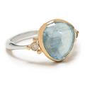 Vintage-Style Aquamarine-Look Stone Ring