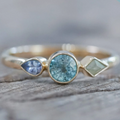 Vintage-Style Blue Stones Ring
