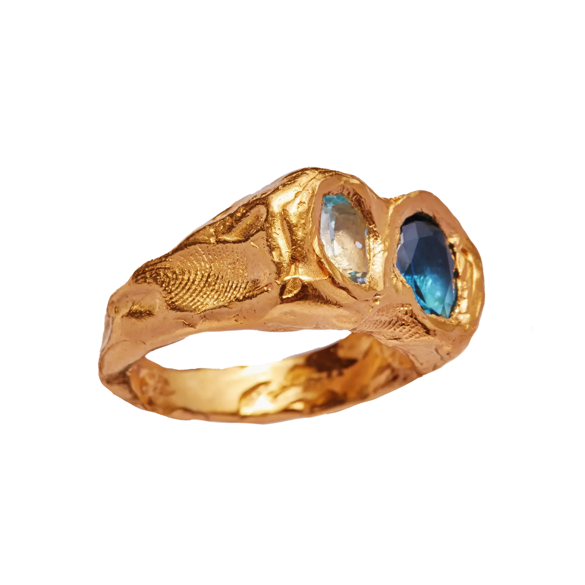 Vintage-Style Forged Gold-Tone Ring
